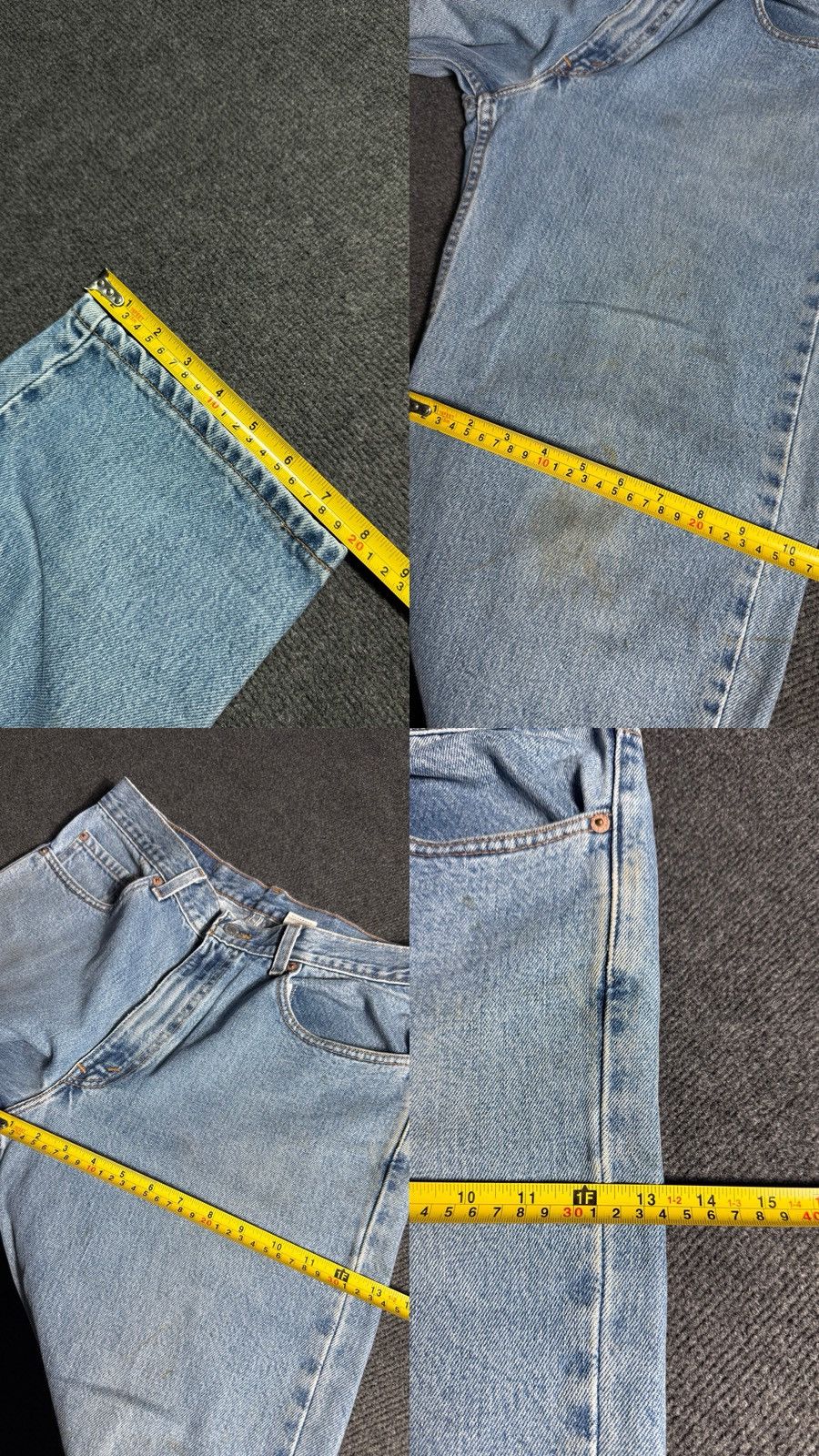 Levi's Vintage Clothing 90s Levi's 550 Distressed Dirty Relaxed Fit USA Retro Jeans Size US 35 - 23 Thumbnail