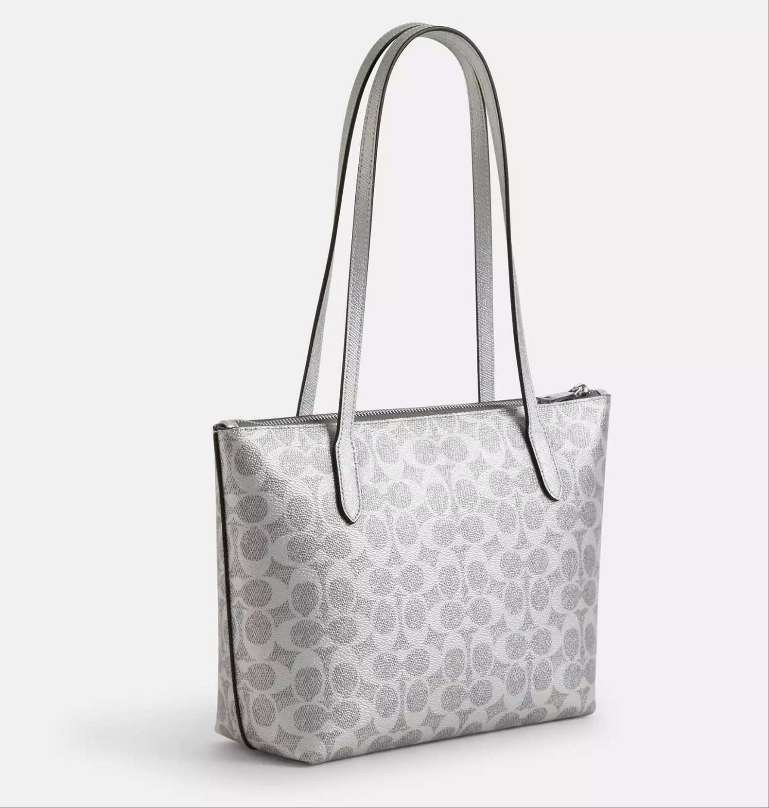 Coach Fiona Zip Tote Bag In Signature Canvas CW396 Size ONE SIZE - 7 Thumbnail