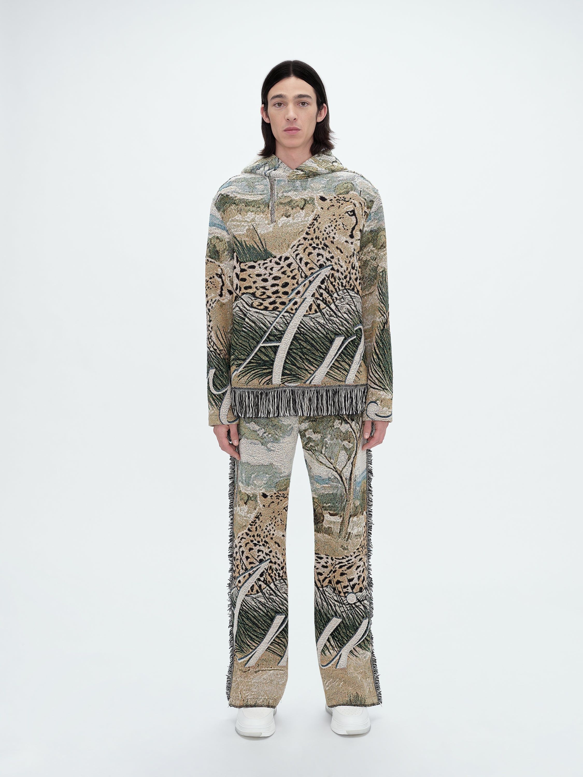 Amiri o1w1db10325 Cheetah Tapestry Lounge Pant in Multicolor Size US 32 / EU 48 - 2 Thumbnail