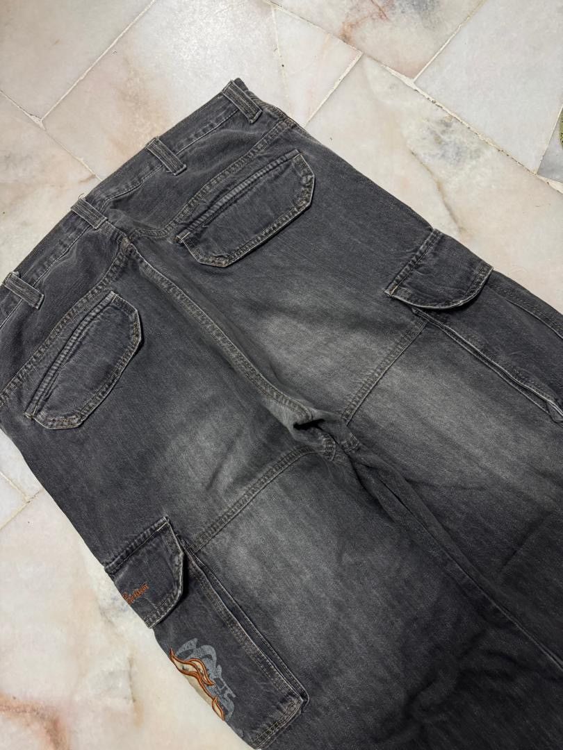 20471120 💥BAGGY💥VINTAGE 90s PIKO INSANE BIG POCKET DISTRESSED DENIM Size US 36 / EU 52 - 17 Thumbnail