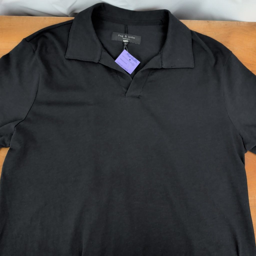 Rag & Bone Rag & Bone Johnny Slub Black Polo Large Size US L / EU 52-54 / 3 - 1 Thumbnail