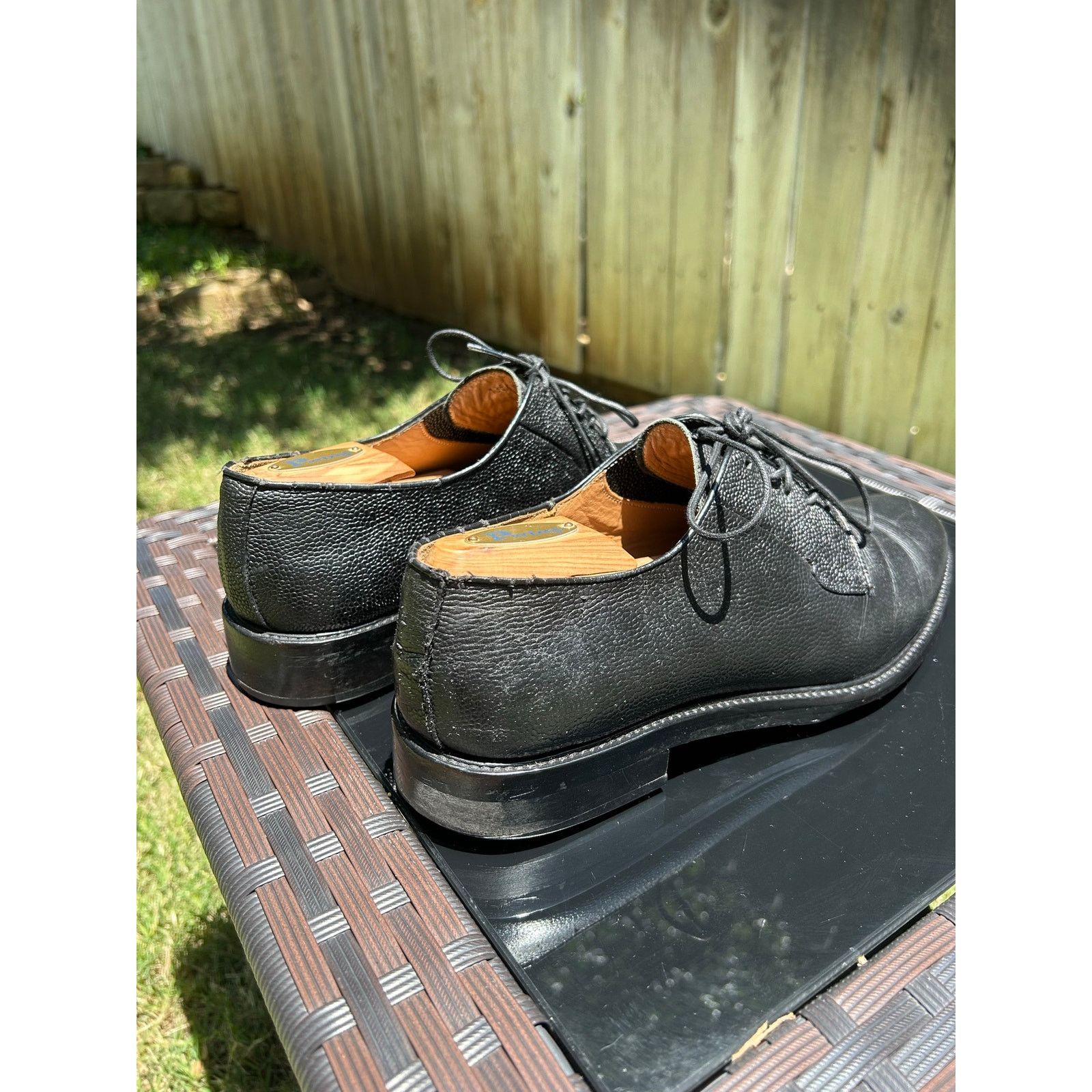 Rider Boot Co. Rider Boot Co. Plain-Toe Derby Oxford Black Pebble Grain Size US 9 / EU 42 - 5 Thumbnail