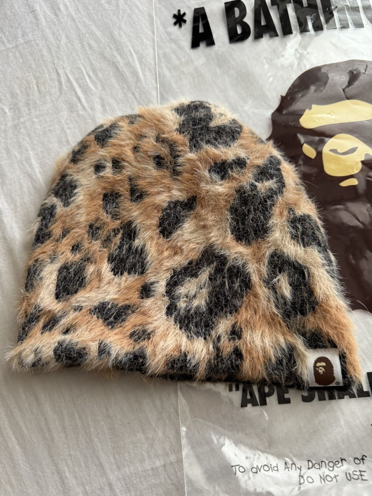 Bape Bape Beanie Leopard Print Knit Cap Size ONE SIZE - 2 Thumbnail