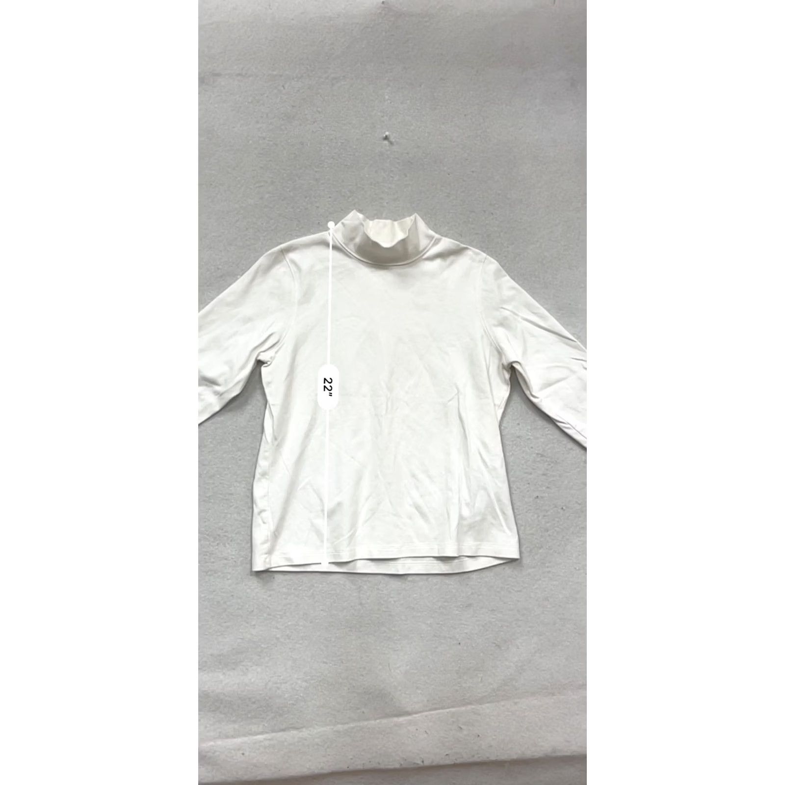 Vintage L.L. Bean Turtleneck Top Shirt Womens M White Long Sleeve Cotton Polyester N/A Size M / US 6-8 / IT 42-44 - 7 Thumbnail