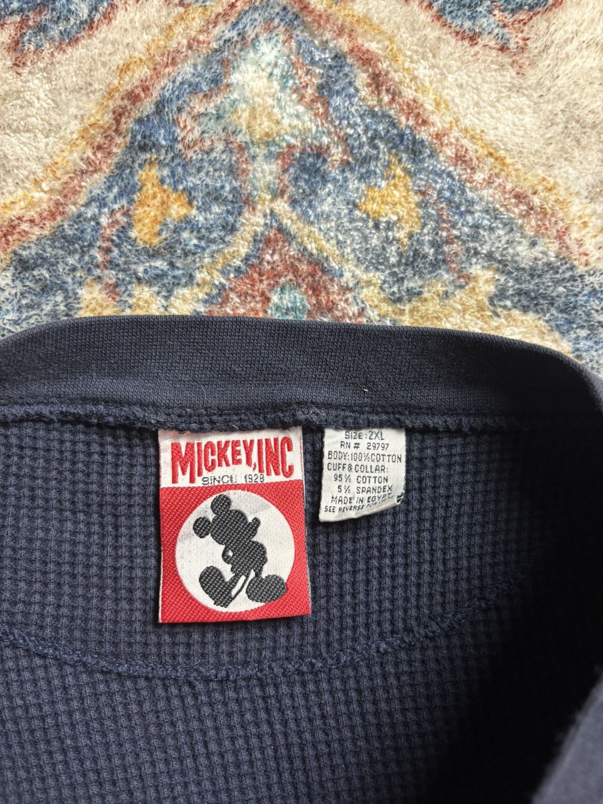 Disney Vintage Disney Mickey Explorer Thermal Long Sleeve Shirt Size US XXL / EU 58 / 5 - 3 Thumbnail