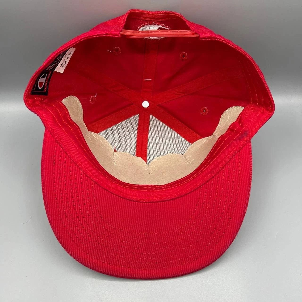 Champion Champion Hat Men Red Embroidered Snap Back Cap Cotton New Size ONE SIZE - 2 Thumbnail