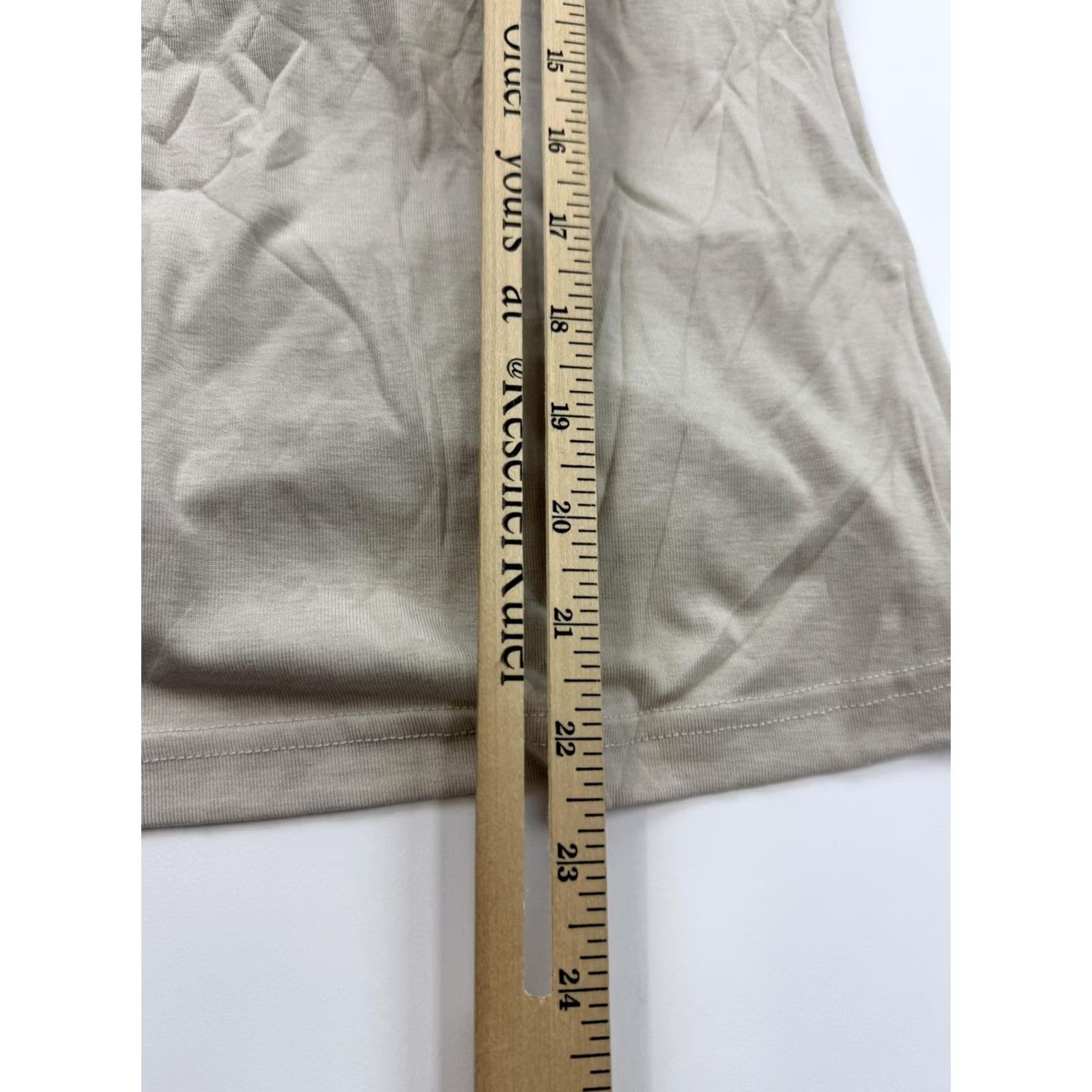 Vintage OGL Tank Top Womens XL Beige Scoop Neck Stretch Jersey Cami Summer Basic Size XL / US 12-14 / IT 48-50 - 7 Thumbnail