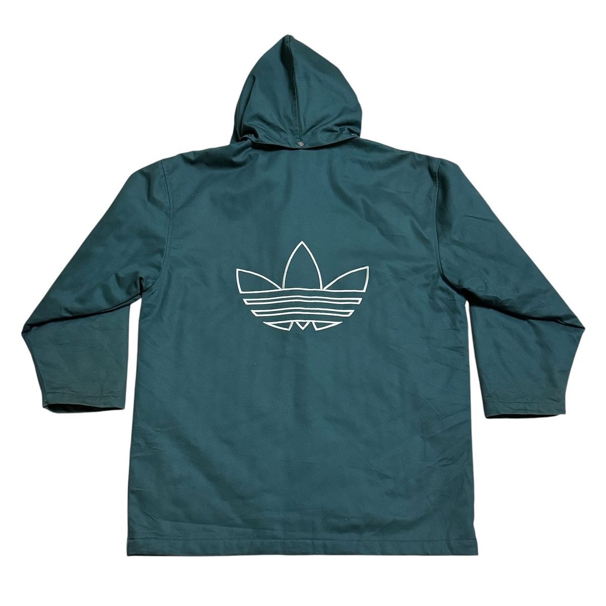 Adidas Vintage Adidas Trefoils Long Jacket Flexible Hoodie Size US M / EU 48-50 / 2 - 1 Thumbnail