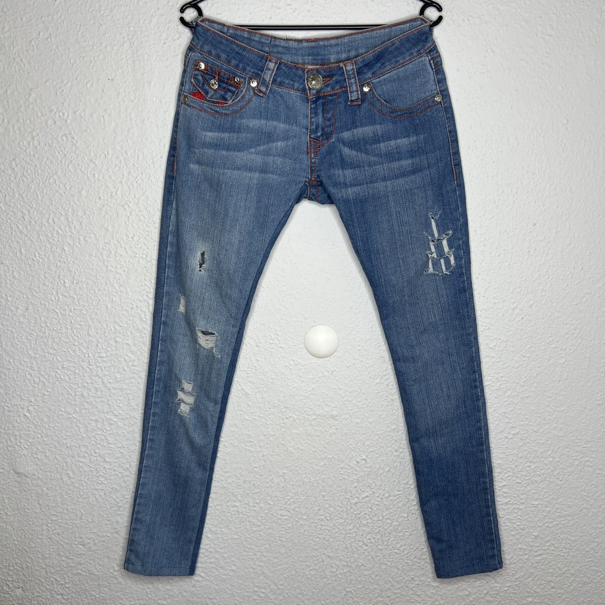 True Religion × Vintage True Religion Vintage Jeans Denim Trousers Embroidered Logo Size 26" / US 2 / IT 38 - 3 Thumbnail