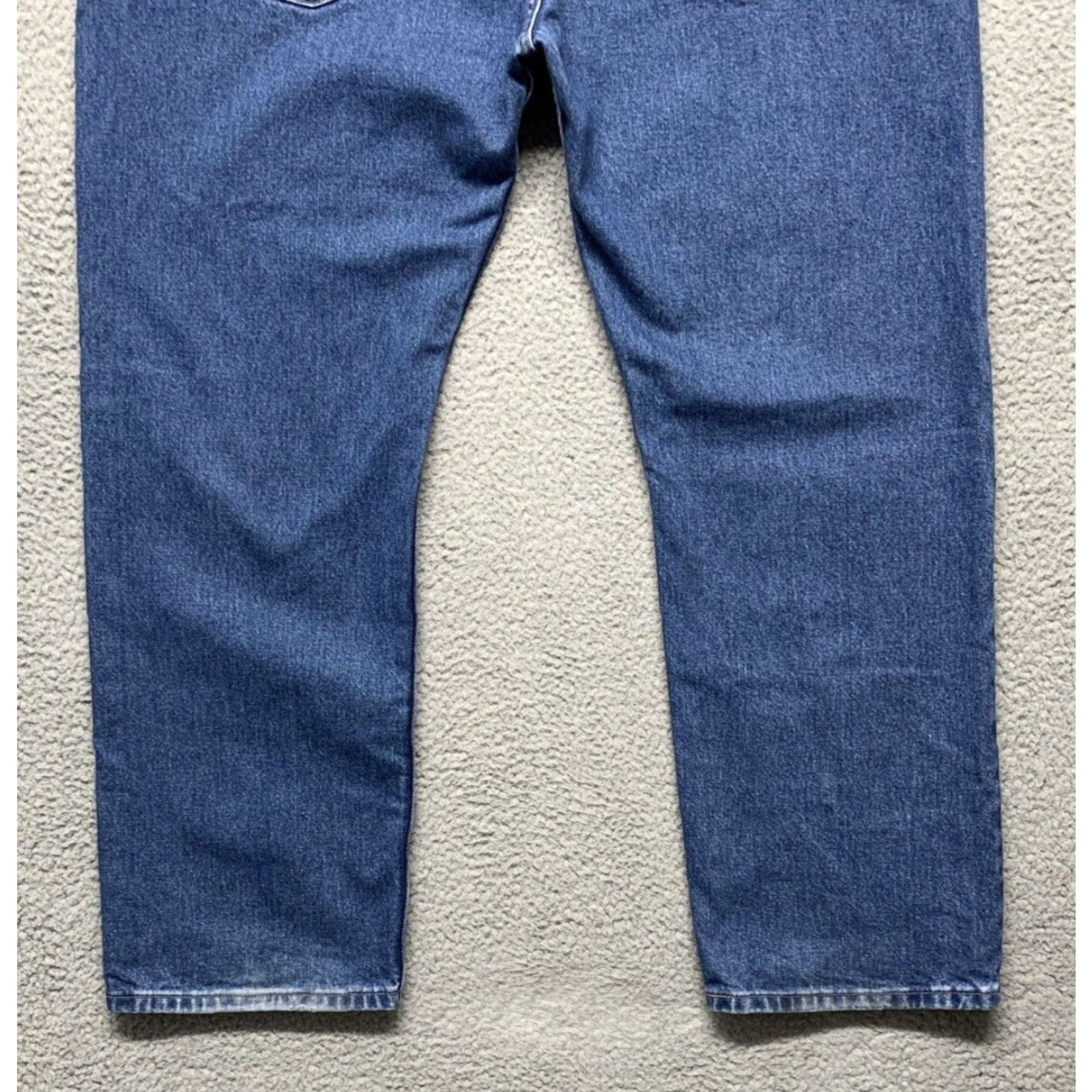 Vintage All American Jeans Men's 46x30 USA MADE Heavy Denim Dark Wash Work Pants Size US 44 / EU 60 - 6 Thumbnail