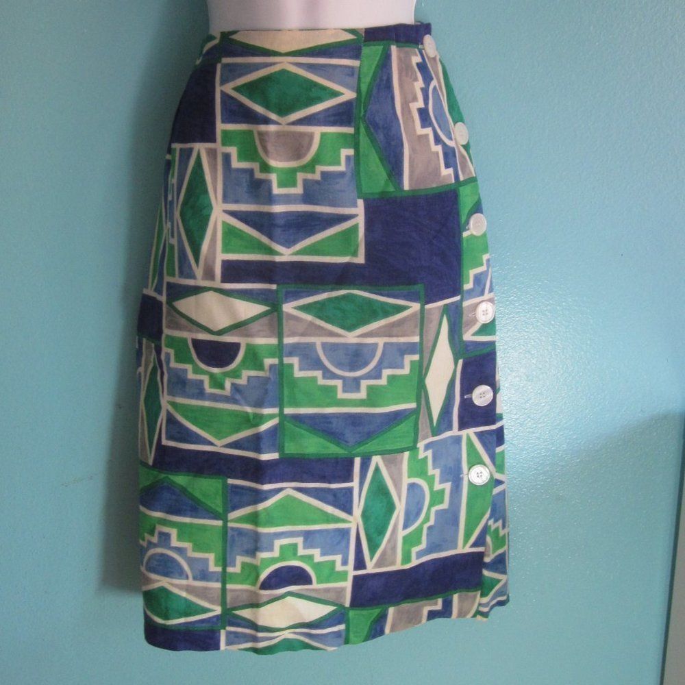 By Malene Birger Helene Sidel Vintage 1960's Button Up Skirt Size 12 Lined 31 Size 30" / US 8 / IT 44 - 1 Thumbnail