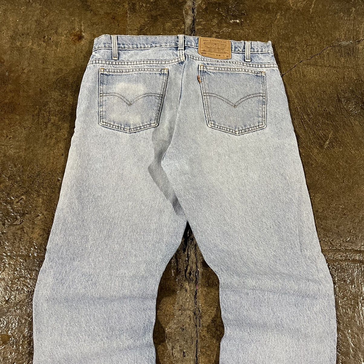 Levi's × Vintage Crazy Vintage 90s Levi's 505 Orange Tab Jeans Faded Skater Size US 36 / EU 52 - 3 Thumbnail