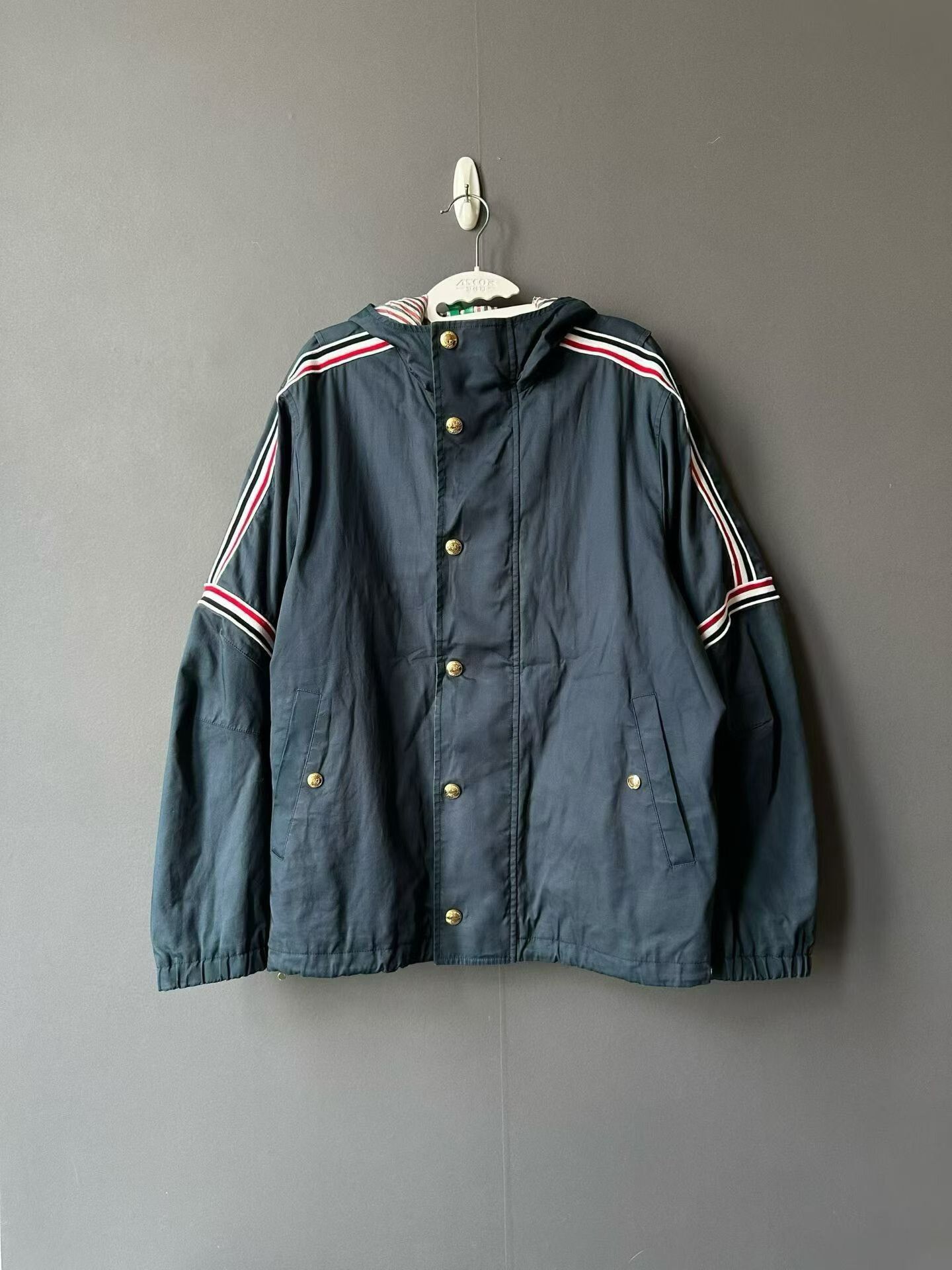 Thom Browne Thom Browne Striped Windbreaker Jacket Size US S / EU 44-46 / 1 - 1 Thumbnail