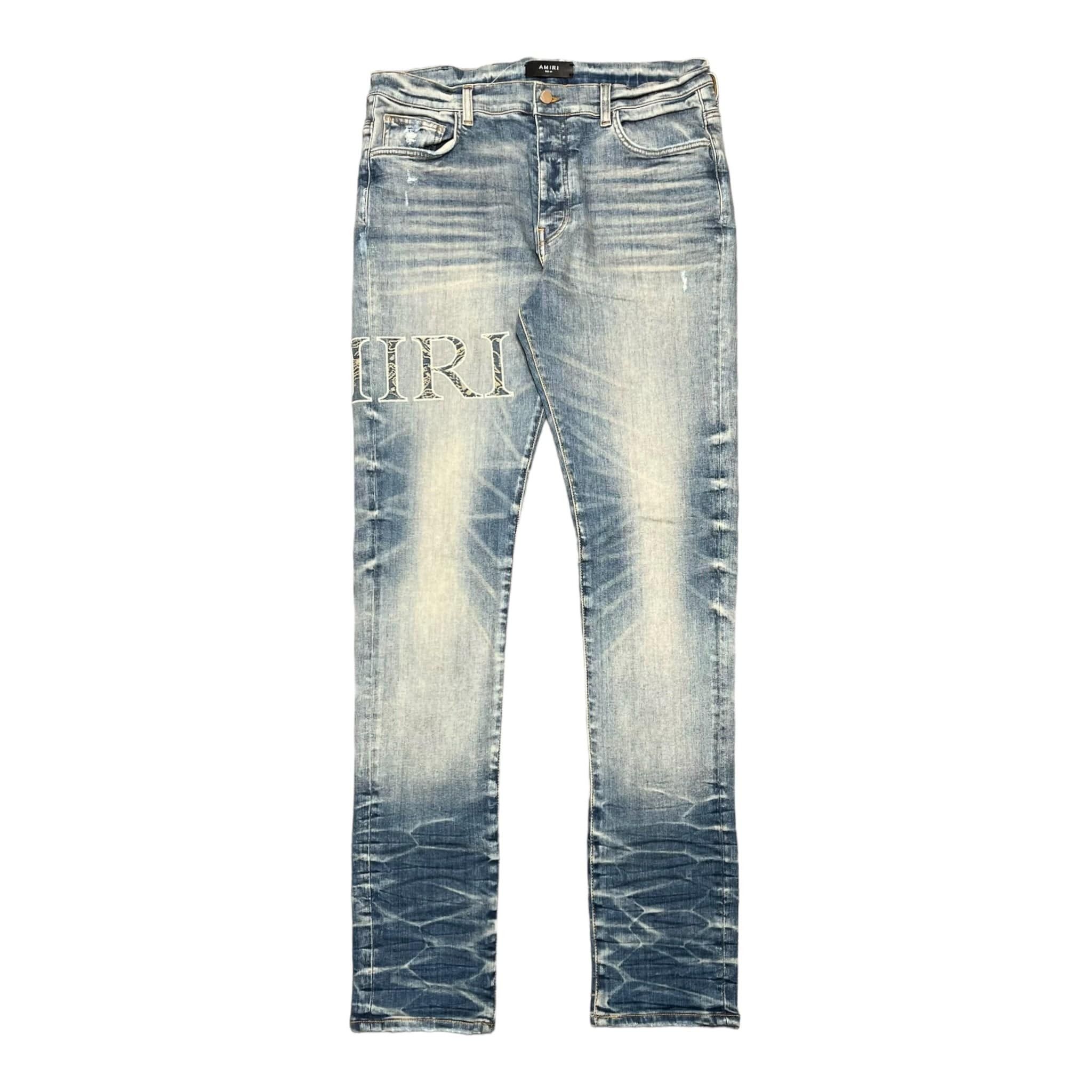 Amiri Amiri Core Logo Bandana Jacquard Jeans Vintage Indigo Size US 31 - 1 Thumbnail