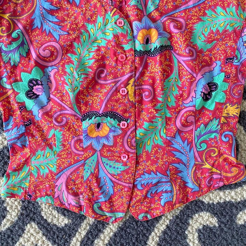 Kenzo KENZO Vintage Pechlery cashew blossom short sleeves Size M / US 6-8 / IT 42-44 - 4 Thumbnail