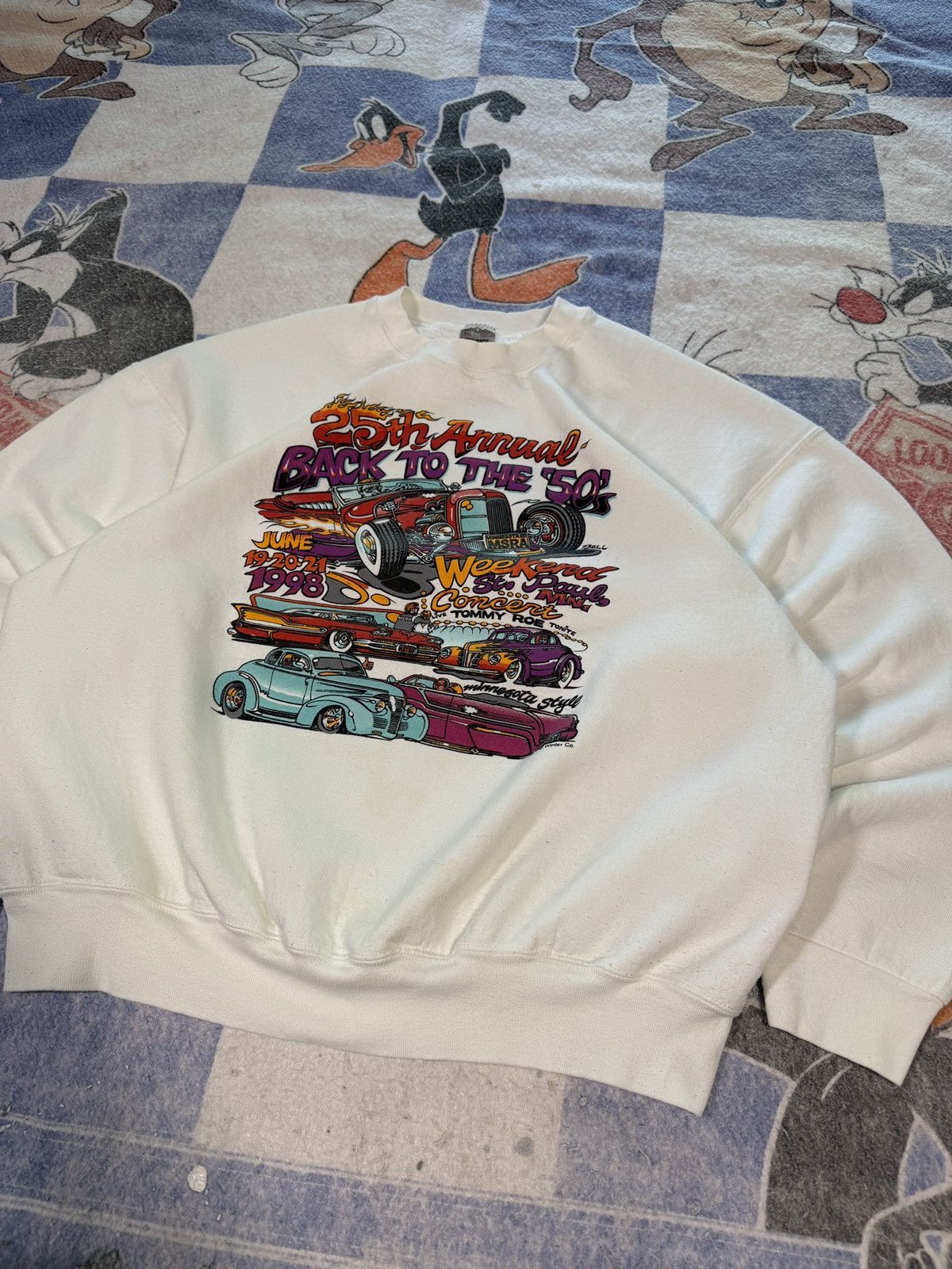 Vintage Vintage back to the fifties crewneck sweatshirt Size US XL / EU 56 / 4 - 2 Thumbnail