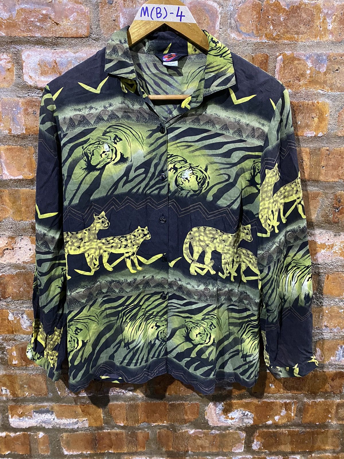 Japanese Brand × Toyo Enterprises × Vintage 1980’s ES Japan Silk tiger Animal print Size M / US 6-8 / IT 42-44 - 2 Thumbnail