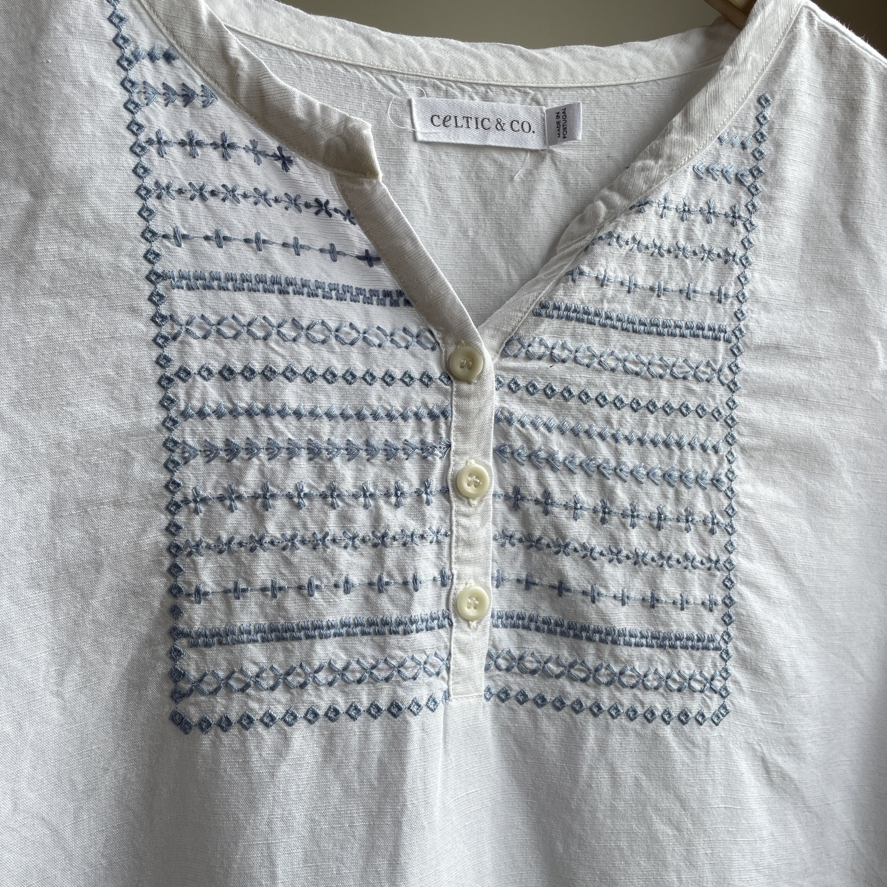 Other Celtic & Co Ornamental Lyocell Linen Sleeveless Blouse Size XL / US 12-14 / IT 48-50 - 4 Thumbnail