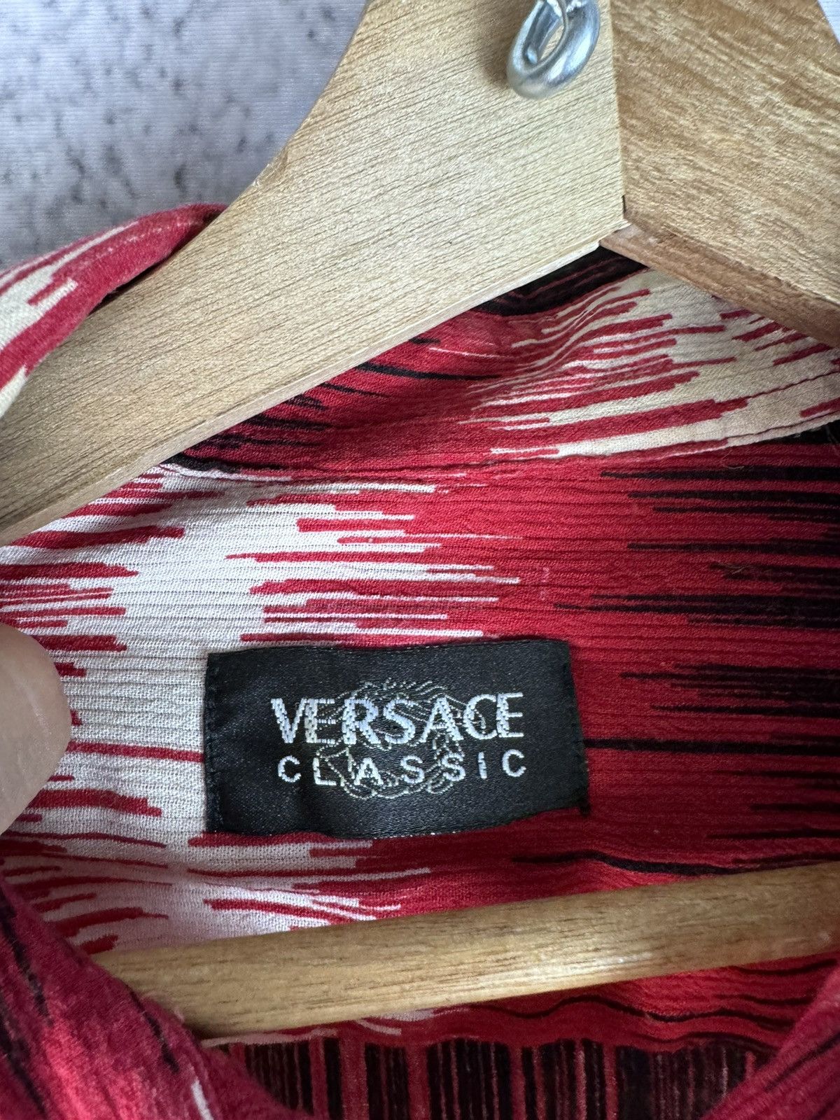 Versace Versace Button Up Shirt Vintage Fullprint Black Beige Hype Size US M / EU 48-50 / 2 - 4 Thumbnail