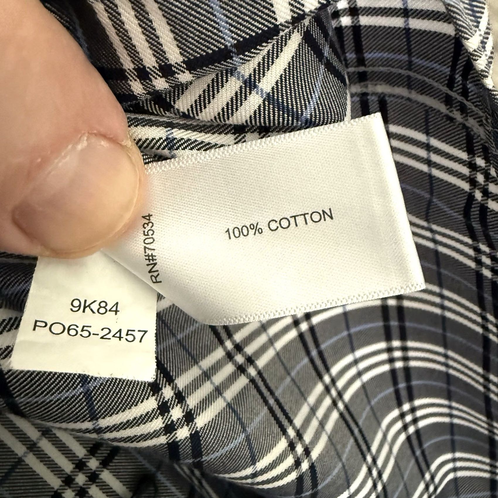 Orvis Orvis Mens Large Blue Plaid Wrinkle Free Cotton Button-Up Shirt Size US L / EU 52-54 / 3 - 4 Thumbnail