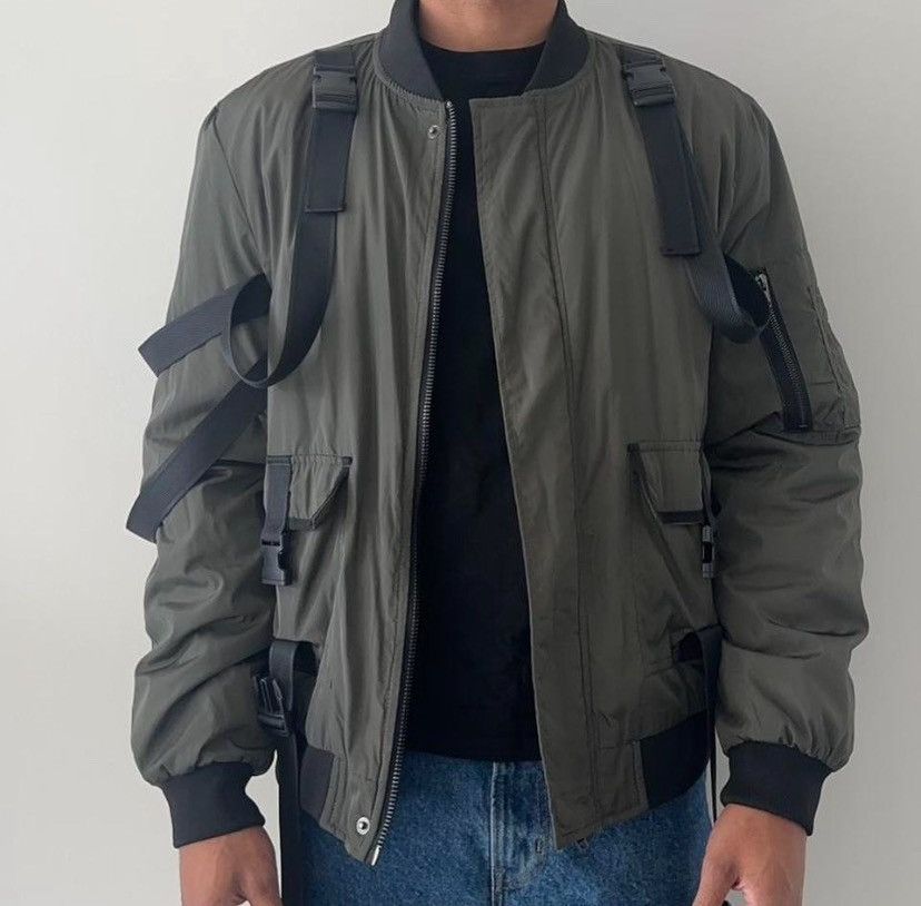 Other Khaki green bomber jacket with adjustable straps Size US L / EU 52-54 / 3 - 1 Thumbnail