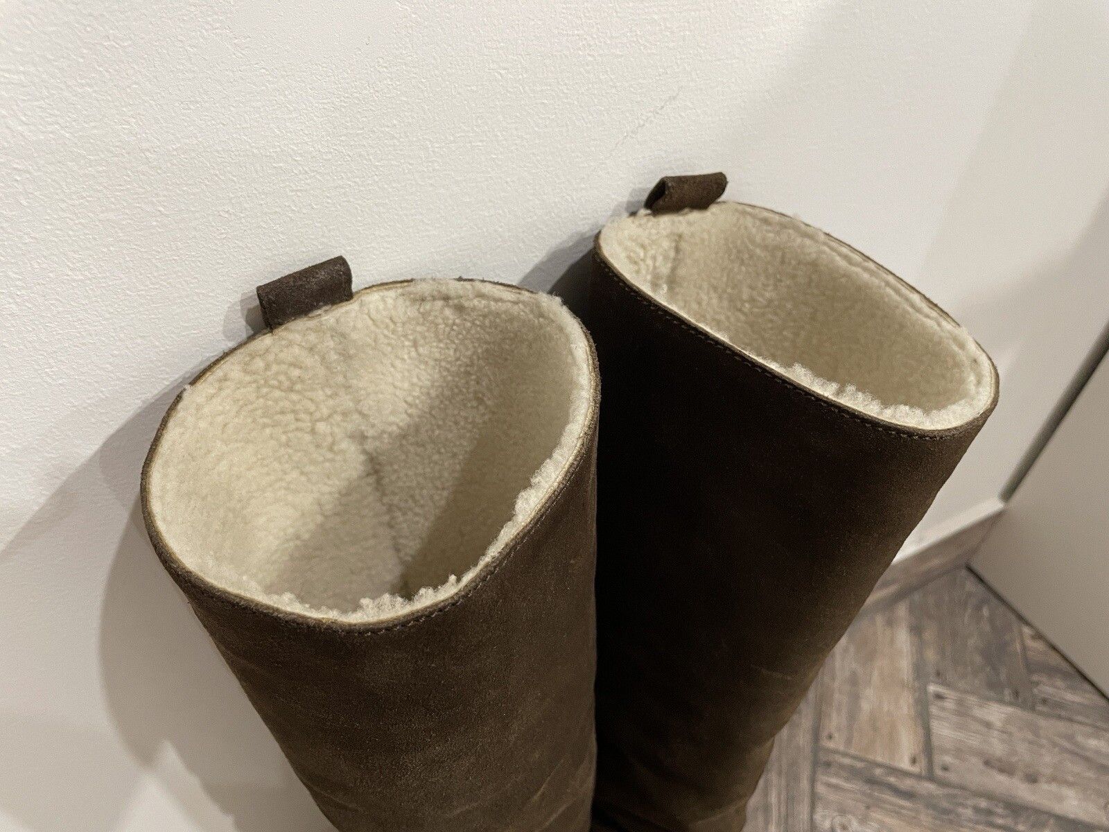 Dolce & Gabbana D&G Dolce & Gabbana High Heel Boots Suede Leather Shearling Size US 7 / IT 37 - 4 Thumbnail