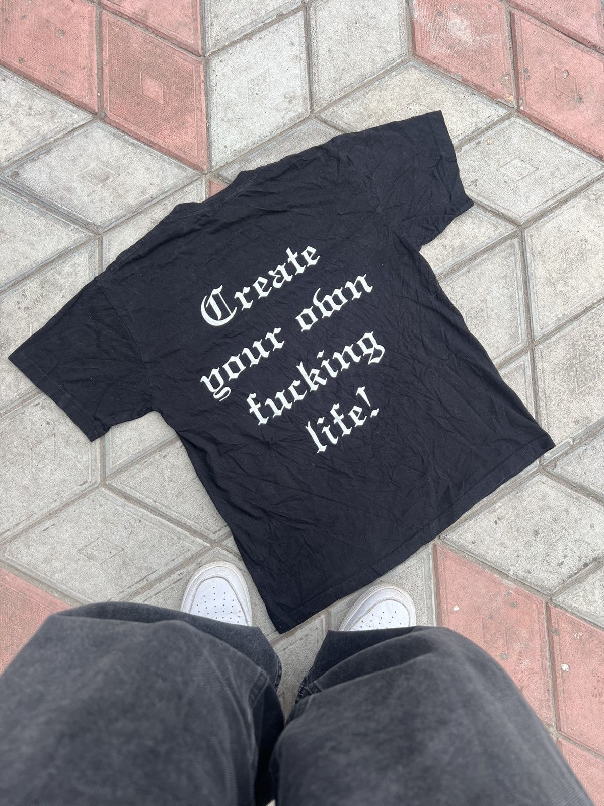 Band Tees × Vintage VINTAGE CRUDE SOCIETY SYSTEM CREATE YOUR OWN FUCKING LIFE! Size US M / EU 48-50 / 2 - 3 Thumbnail