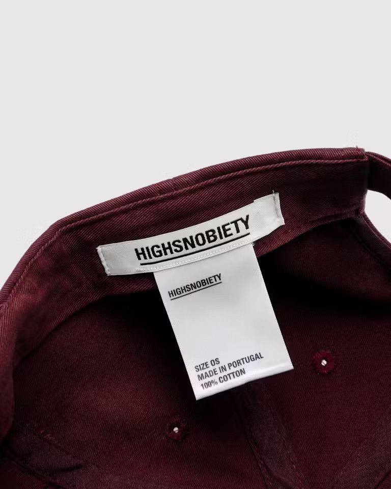 Highsnobiety HS Staples Cap Burgundy Size ONE SIZE - 4 Thumbnail