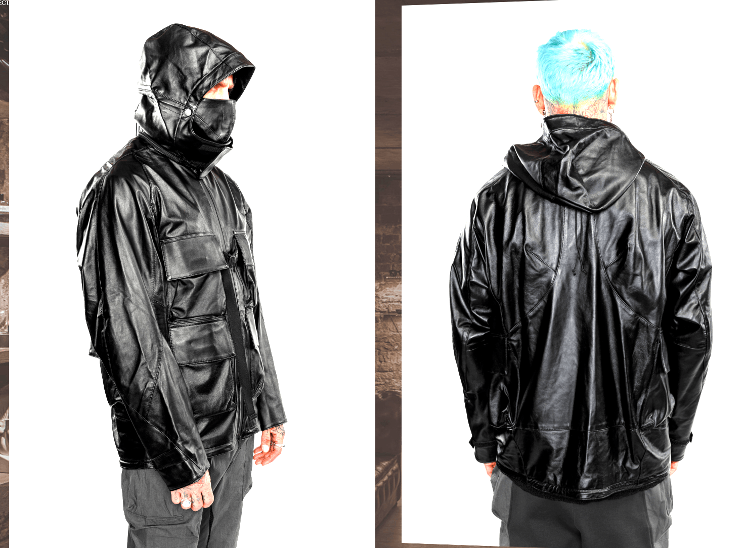 The Viridi-anne Leather mask hooded jacket size 2 Size US M / EU 48-50 / 2 - 19 Thumbnail