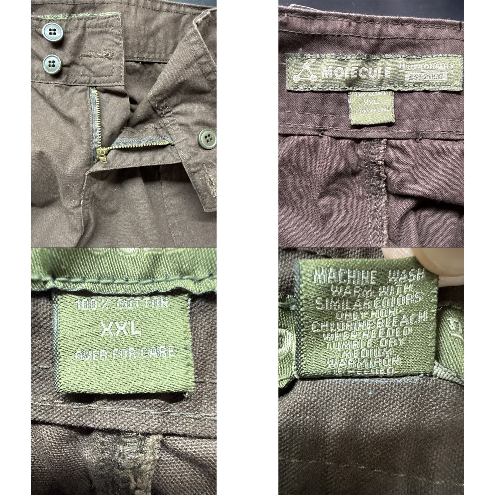 Vintage Molecule Cargo Pants Women’s Brown 2XL 36 in Waist Bootcut Canvas Cotton Size 2XL Regular Pants Mens Womens Boys Girls Size 40" / US 18 - 8 Thumbnail