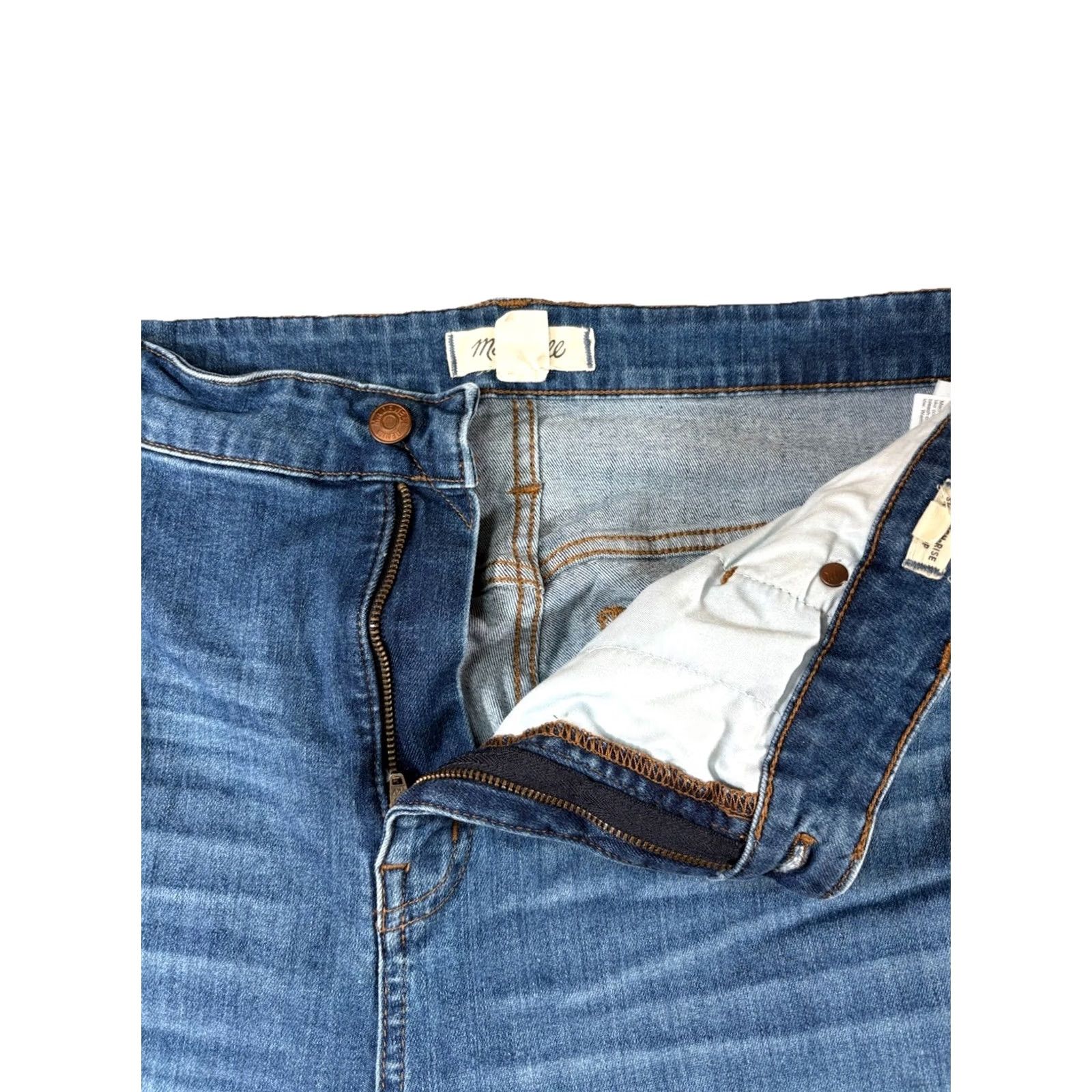 Madewell Madewell Jeans Women 34 P Curvy Skinny Crop High Rise Medium Wash Distressed Jeans Women Crop Skinny High Rise Medium Wash Distressed Size 24" / US 00 / IT 34 - 2 Thumbnail