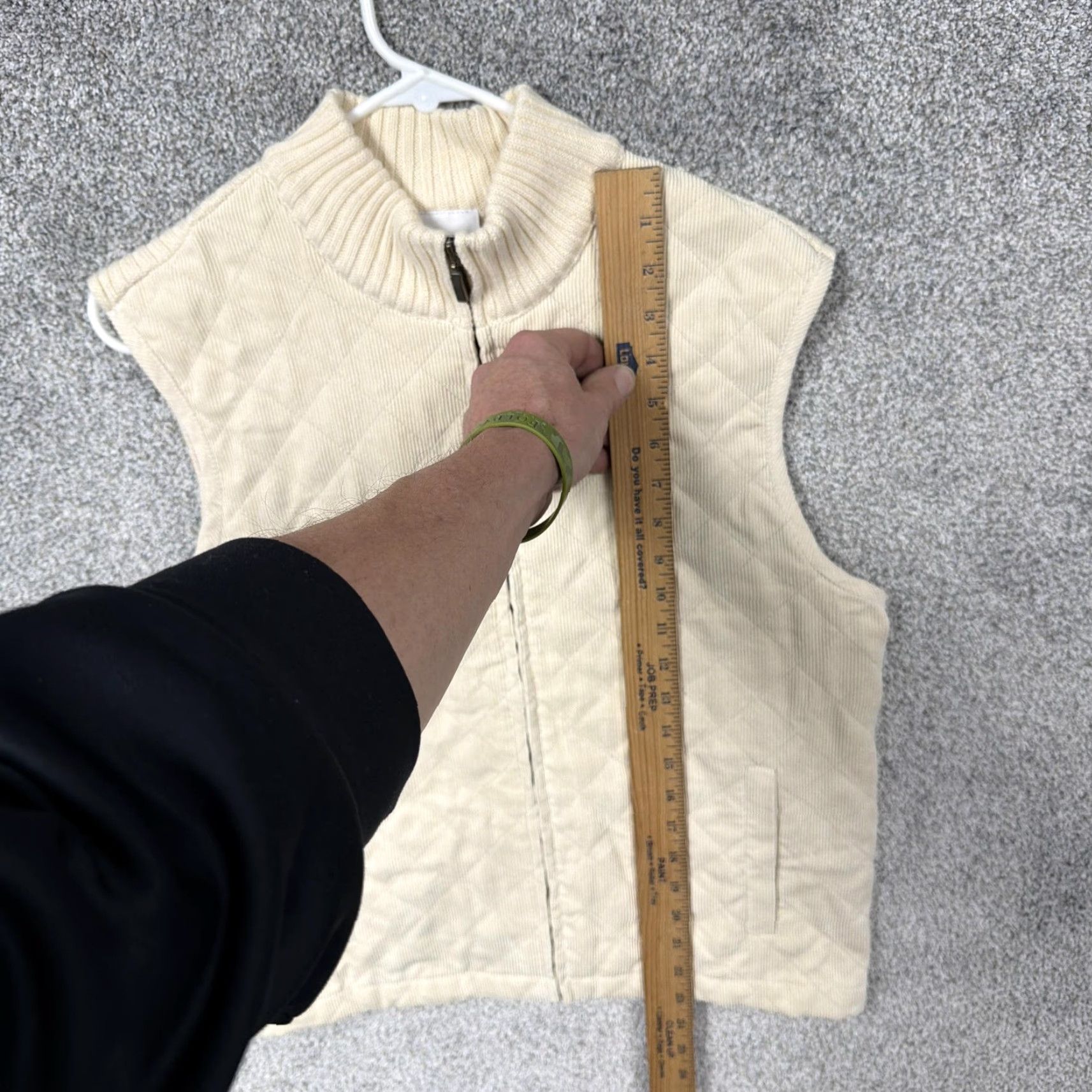 Vintage VINTAGE Alfred Dunner Quilted Vest Womens M Beige Corduroy 90s Bohemian Retro Zip Front Pockets Sleeveless Casual Size M / US 6-8 / IT 42-44 - 2 Thumbnail