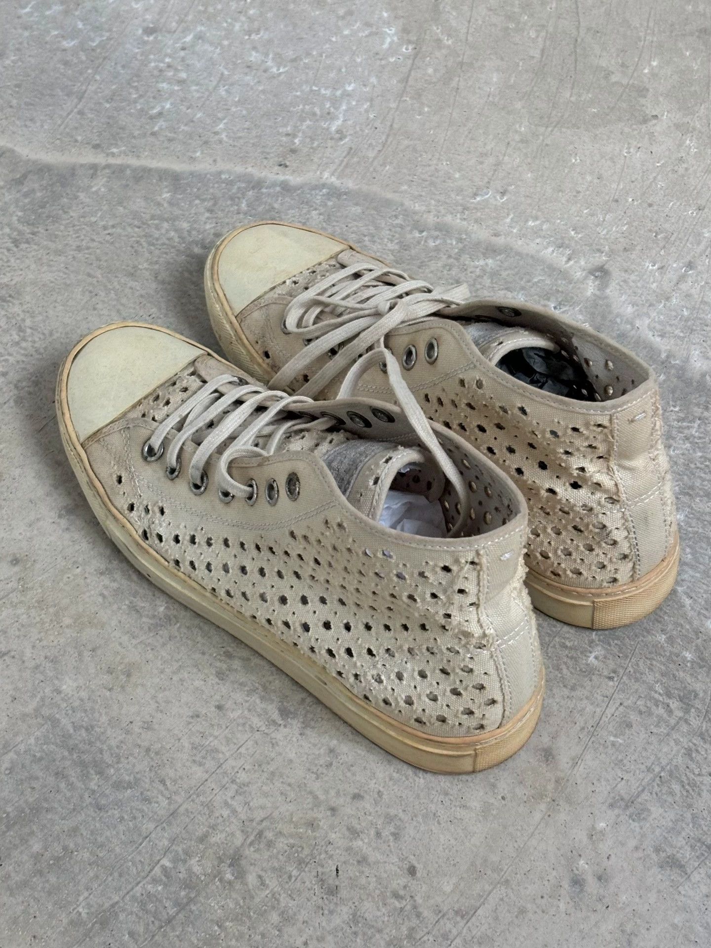 Maison Margiela Maison Margiela 00s Hand-Punched Canvas Sneaker 43 Size US 10 / EU 43 - 3 Thumbnail