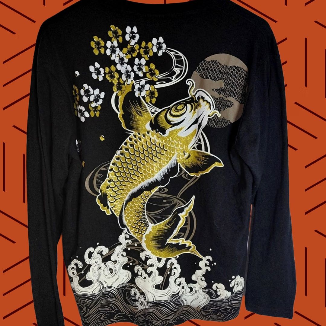 Vintage BULLET NOISE Graphic Print Long Sleeve Shirt Black Knit Men XL Size US XL / EU 56 / 4 - 1 Thumbnail