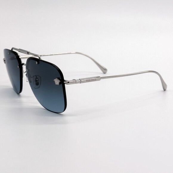 Versace NEW VERSACE SUNGLASSES VE2296 1000/V1 SILVER UNISEX EYEWEAR Size ONE SIZE - 6 Thumbnail