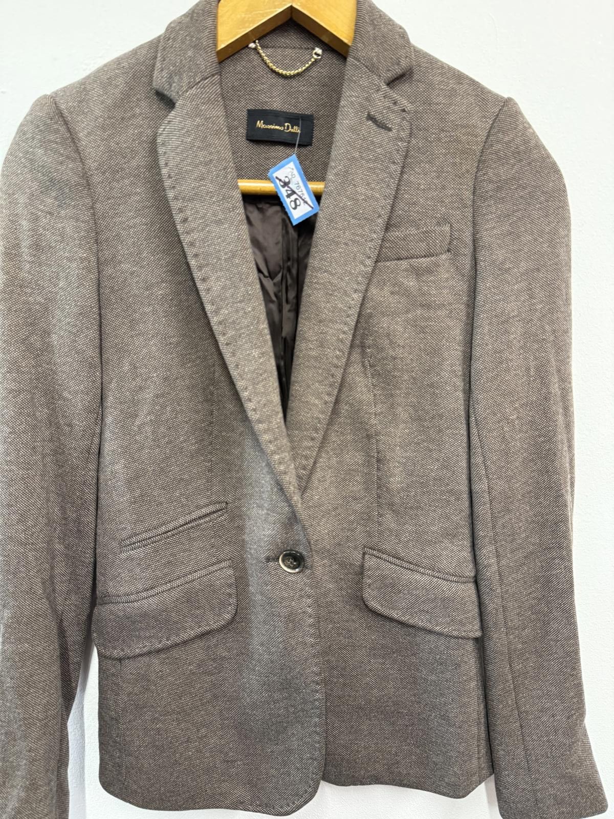 Massimo Dutti Massimo Dutti Brown Wool Blend Blazer Jacket EUR 34 / USA 2 Size M / US 6-8 / IT 42-44 - 4 Thumbnail