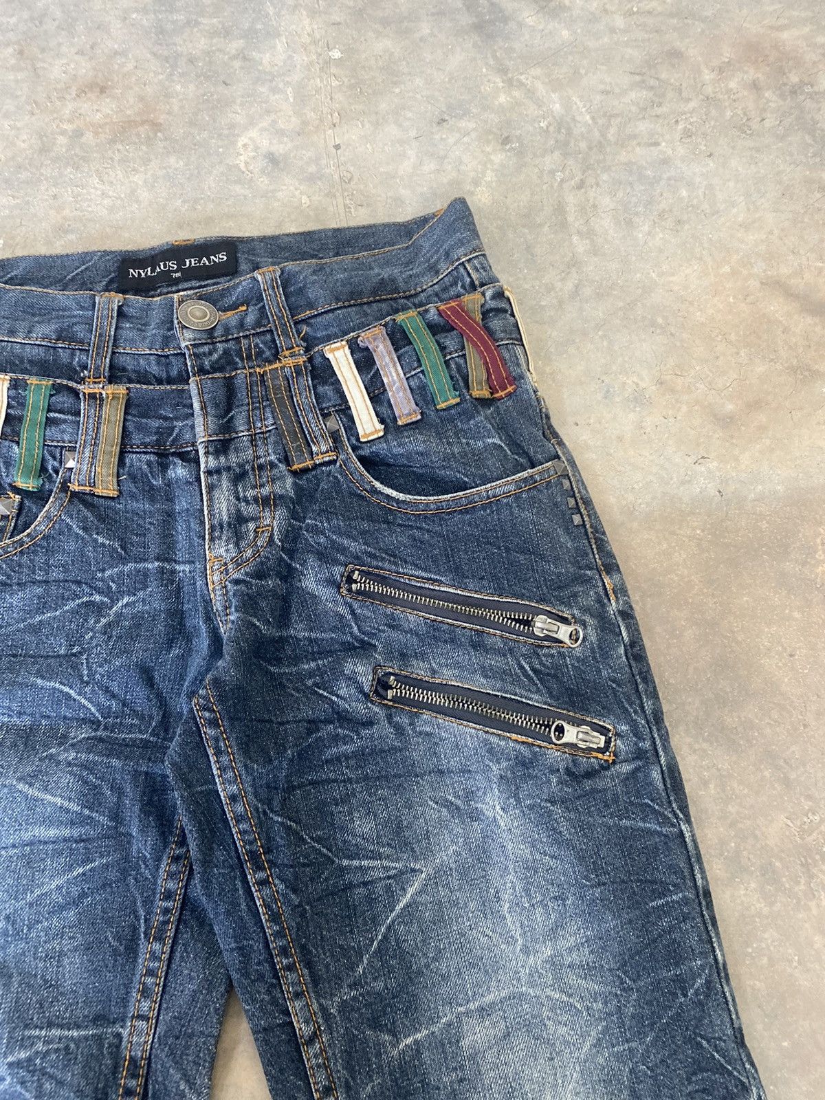 Hysteric Glamour × Japanese Brand × Le Grande Bleu (L.G.B.) Sick☠️ Nylaus Japan Double Waist Jeans Punk Grunge Lgb Size US 29 - 6 Thumbnail