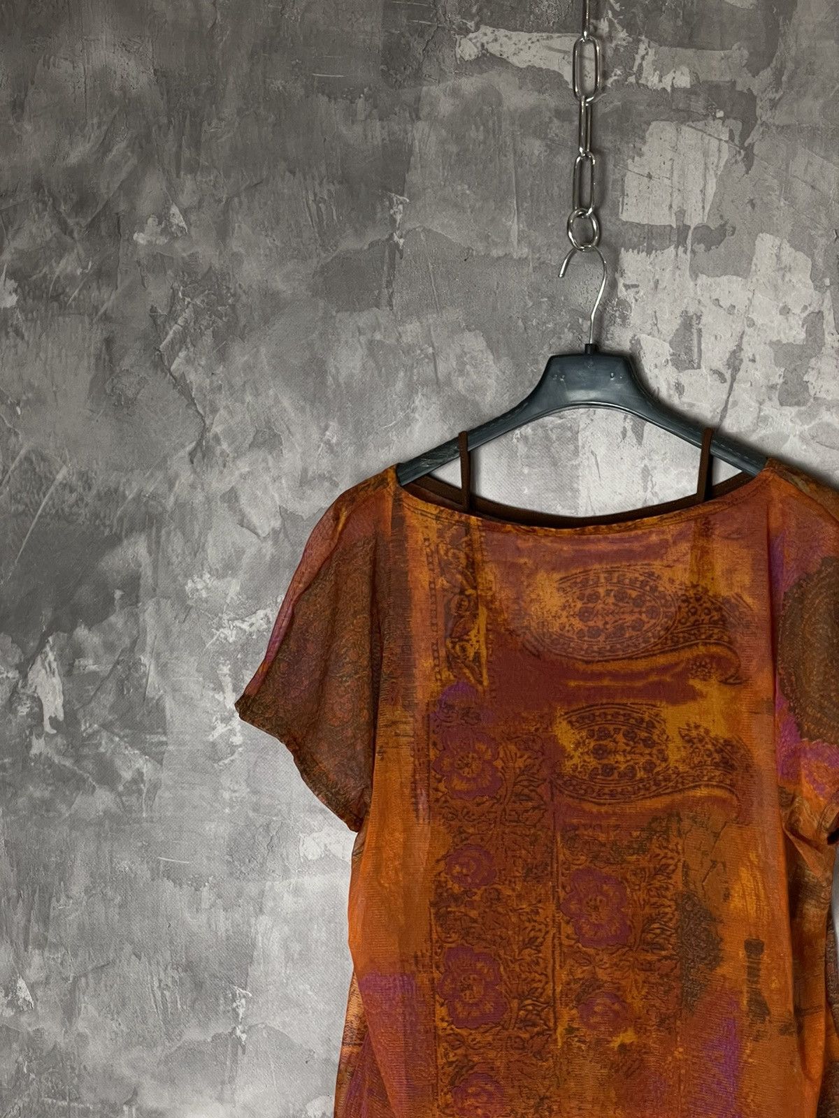 Japanese Brand × Vintage Mesh Y2K T-Shirt Cropped Top Tee Jean Paul Gaultier Style Size M / US 6-8 / IT 42-44 - 3 Thumbnail