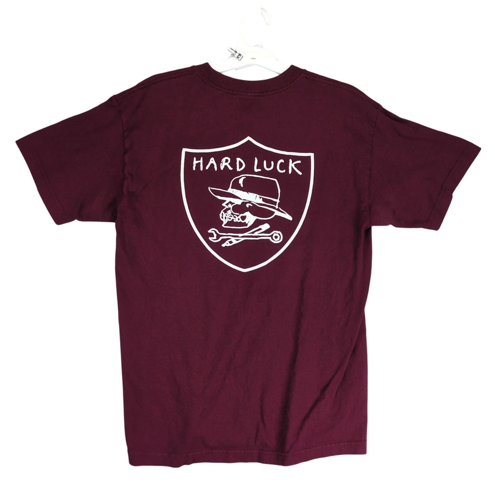 Other Hard Luck Men's M Burgundy T-Shirt Skull Skater Short Sleeve Size US M / EU 48-50 / 2 - 2 Thumbnail