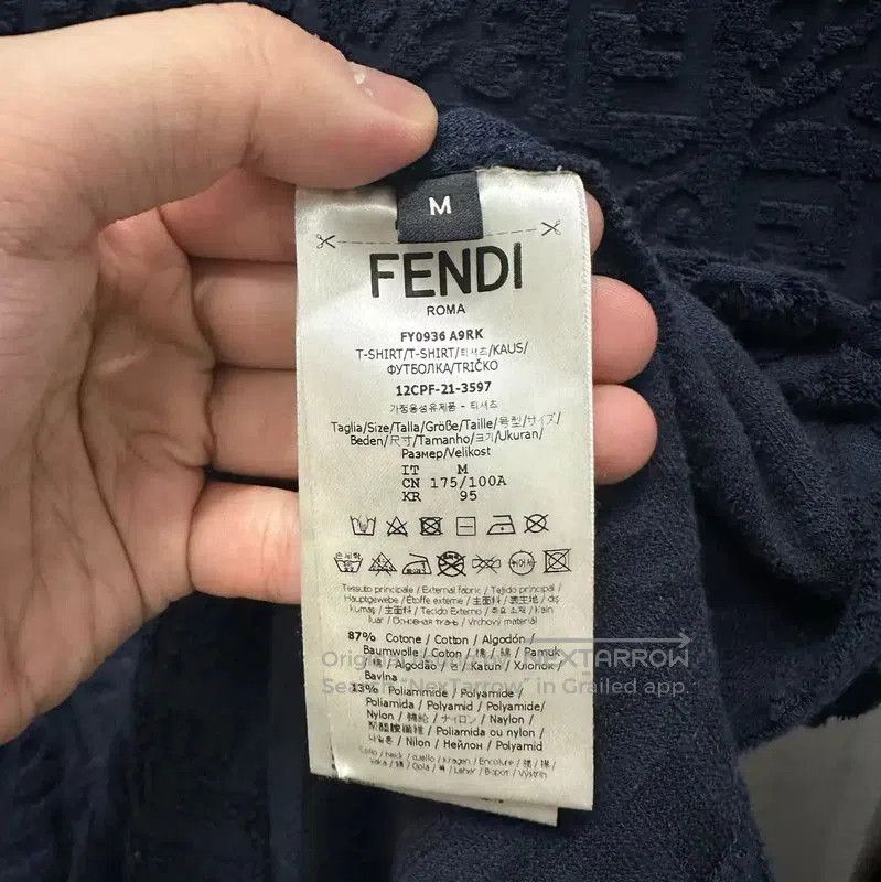 Fendi Fendi Men's Blue Cotton Short Sleeve T-Shirt . Size US M / EU 48-50 / 2 - 6 Thumbnail