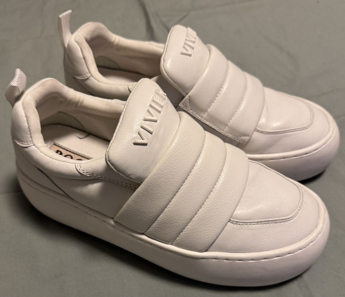 Roger Vivier Size 38 8 Vic’ Up Sneaker Leather White Used