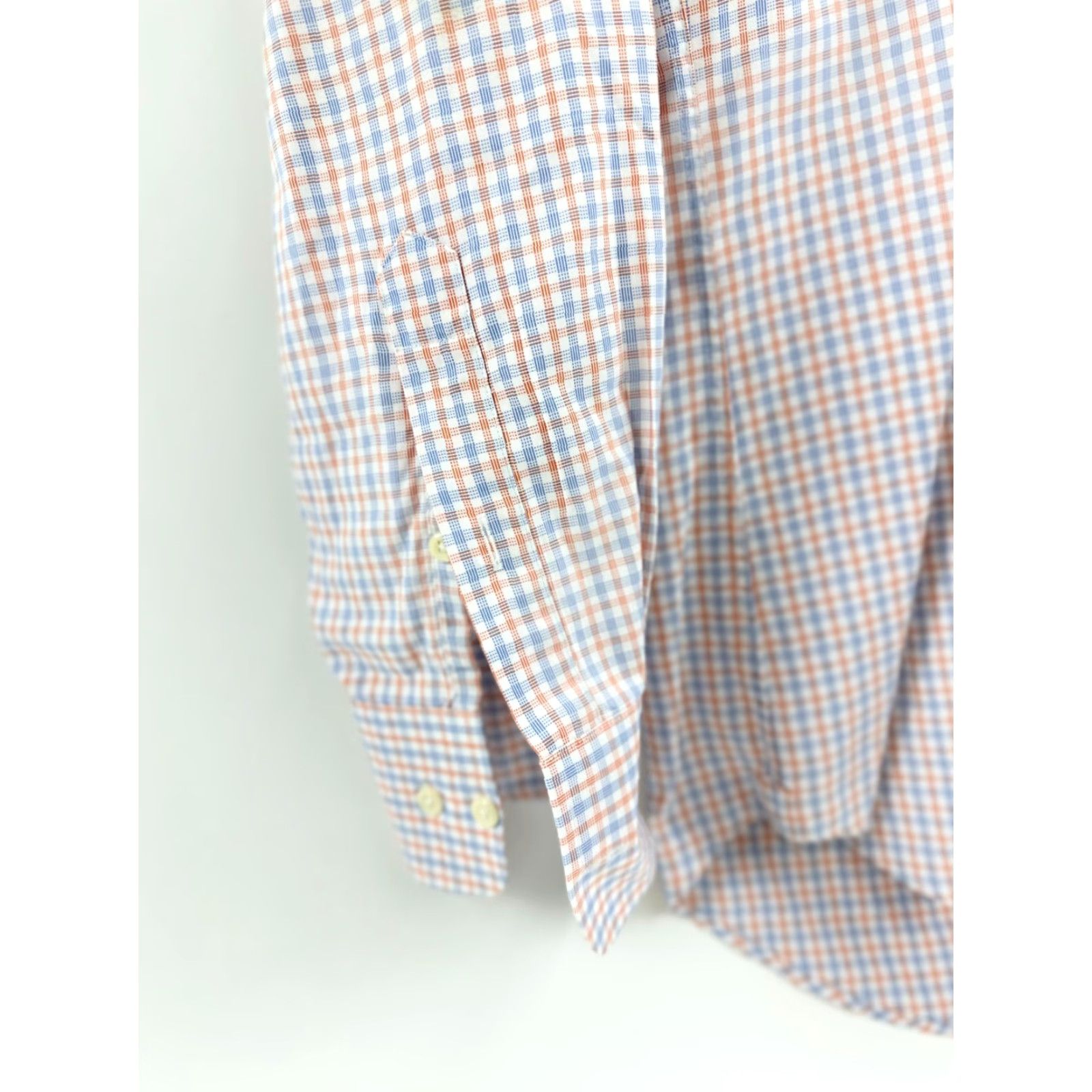David Donahue David Donahue Shirt Mens 16 Multicolor Gingham Trim Formal Oxford Button Up Dress Shirt Regular Fit Mens Size US L / EU 52-54 / 3 - 6 Thumbnail