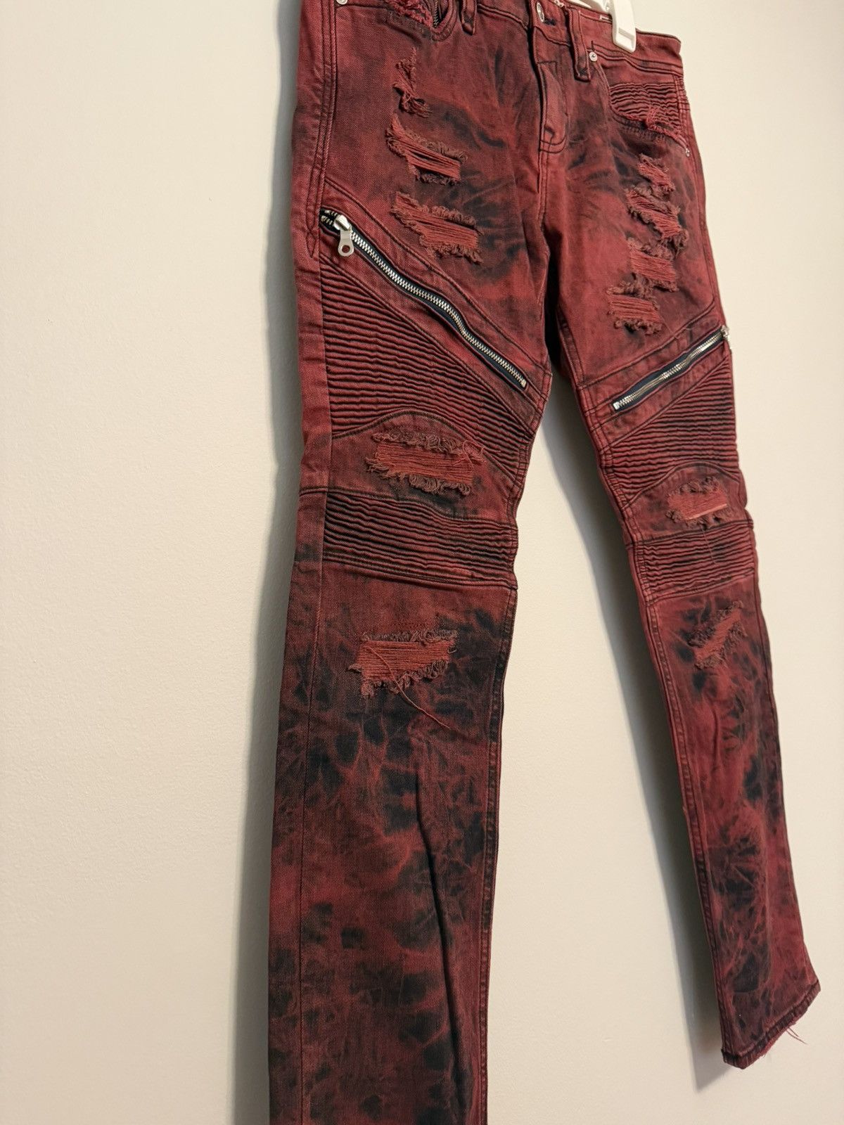 Rock Revival Men’s Rock Revival Moto Jeans-Red Size US 32 / EU 48 - 2 Thumbnail