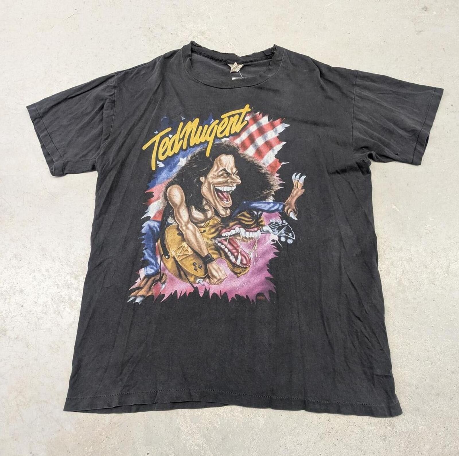 Homies Wonderland Vintage 90s Ted Nugent One Nation Under Ted T-shirt Size US XXL / EU 58 / 5 - 1 Thumbnail