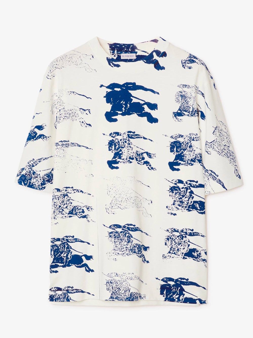image of Burberry T-Shirt With Ekd Logo in White, Men's (Size Medium)