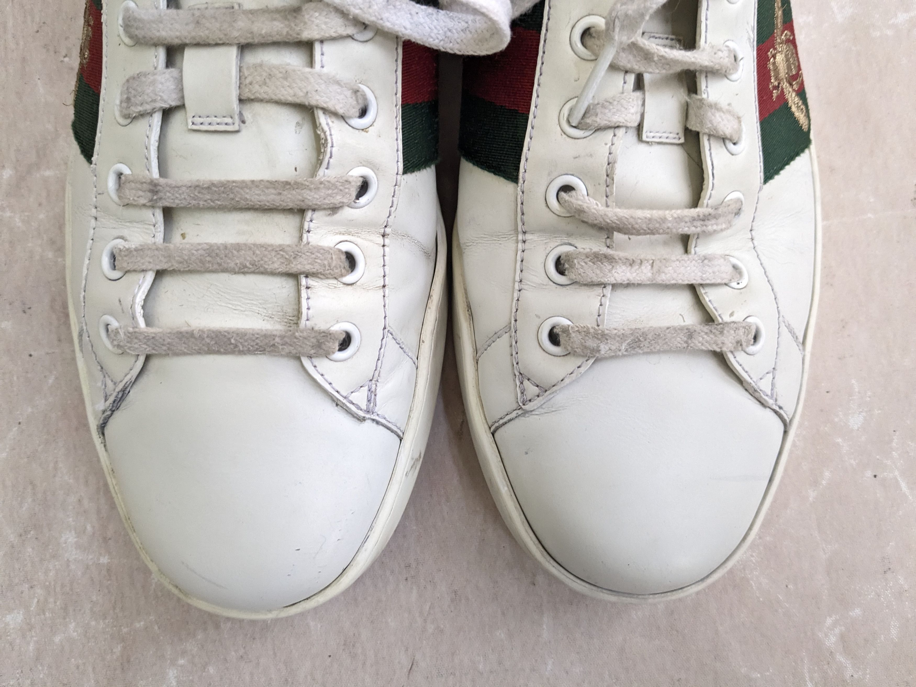 Gucci Gucci Ace Sneakers Bee White 10.5 Low Tops Size US 10.5 / EU 43-44 - 5 Thumbnail