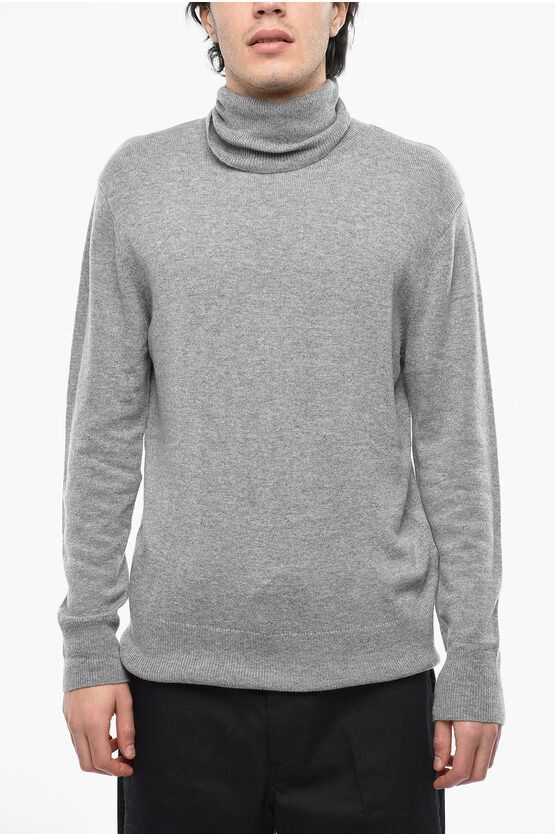 image of Iro Turtleneck Wool Blend Sweater in Grey, Men's (Size XL)