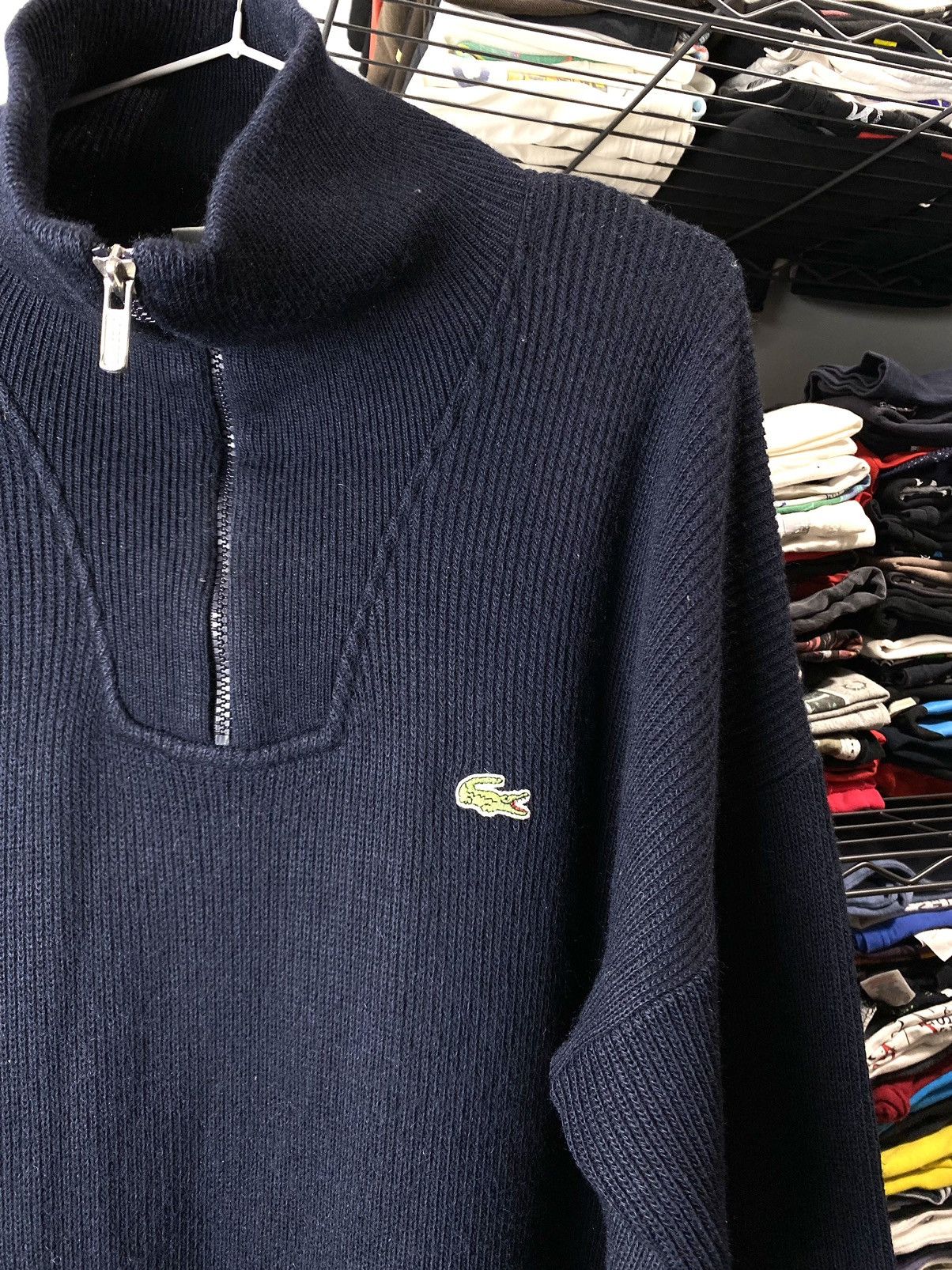 Lacoste 💥90’s Rare! Vintage Lacoste Sweater Sweatshirt Hype Size US XL / EU 56 / 4 - 3 Thumbnail