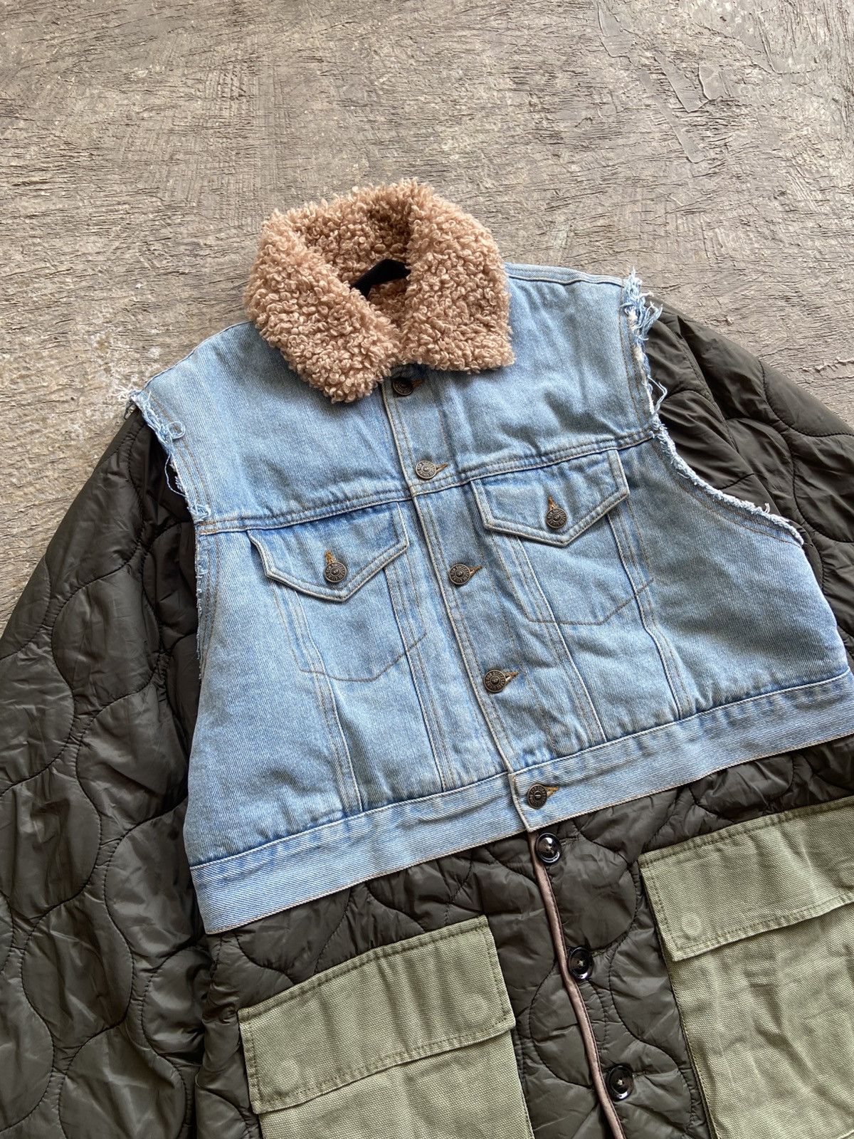Diesel FW22 Diesel - Glenn Martens Era Patchwork Hybrid Jacket Size US L / EU 52-54 / 3 - 2 Thumbnail