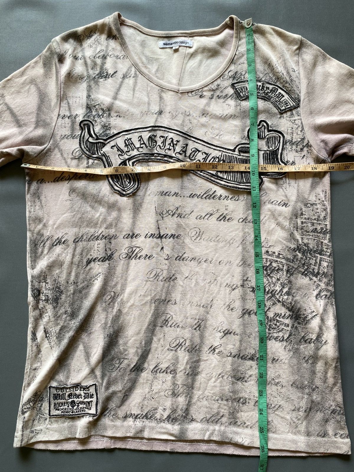 semanticdesign Smanticdesign Tshrit Poem Y2K Style Size US L / EU 52-54 / 3 - 13 Thumbnail